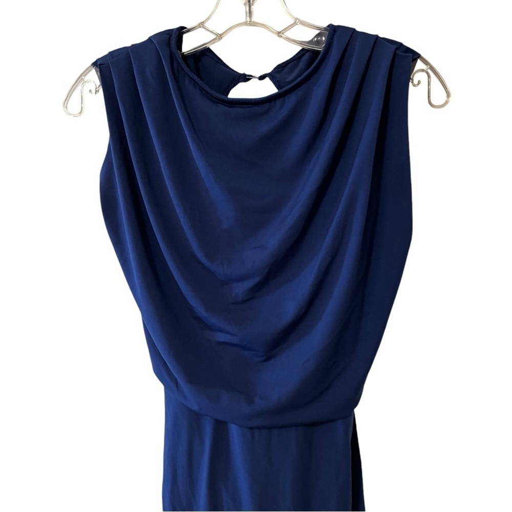 Balera draped Asymmetrical Dance Dress Blue Small Adult